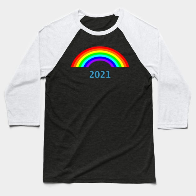 2021 Rainbow Baseball T-Shirt by ellenhenryart